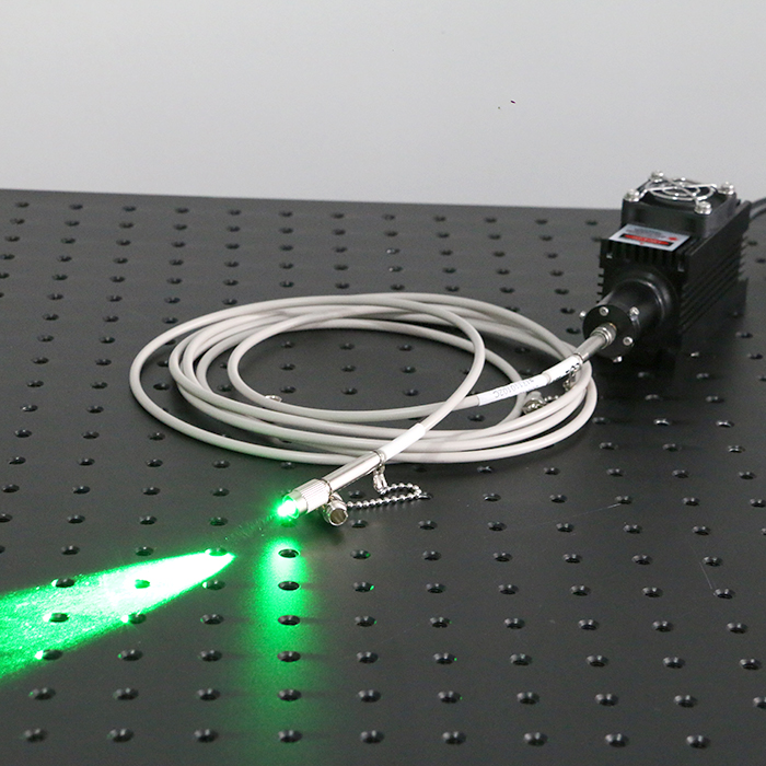 505nm 30mW Láser de fibra acopladaHaz láser verde With Power Supply